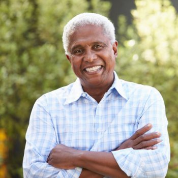 Smiling senior African American man Dental Care for Seniors  Acworth