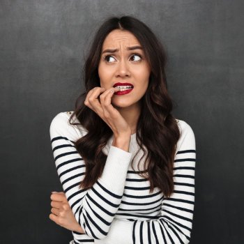 Worried woman dental anxiety Dental Care   Acworth care
