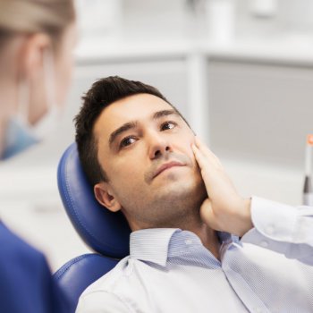 Tooth Pain Relief man in dental chair Emergency Dental Care  Acworth